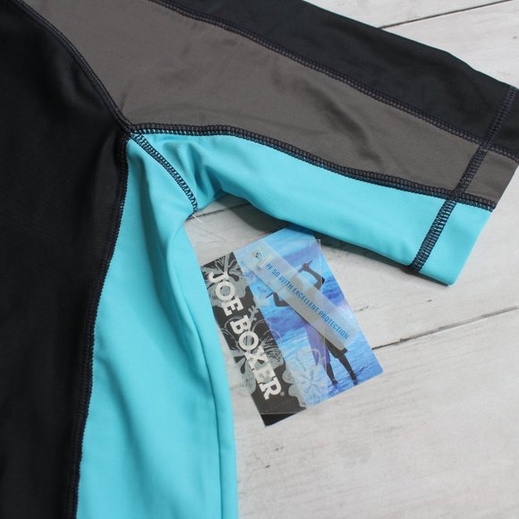Joe Boxer Boy's Rash Guard Swim Shirt Size M 10 12 UPF 50 Sun Protection - Picture 5 of 7